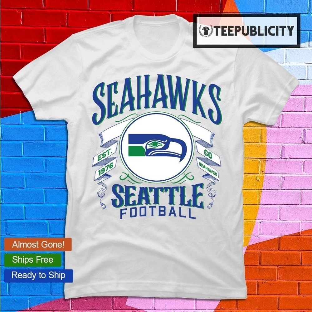 Seattle Seahawks NFL Football Go Seahawks Retro Logo Tshirt